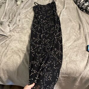 Long skinny strap flower dress/vintage